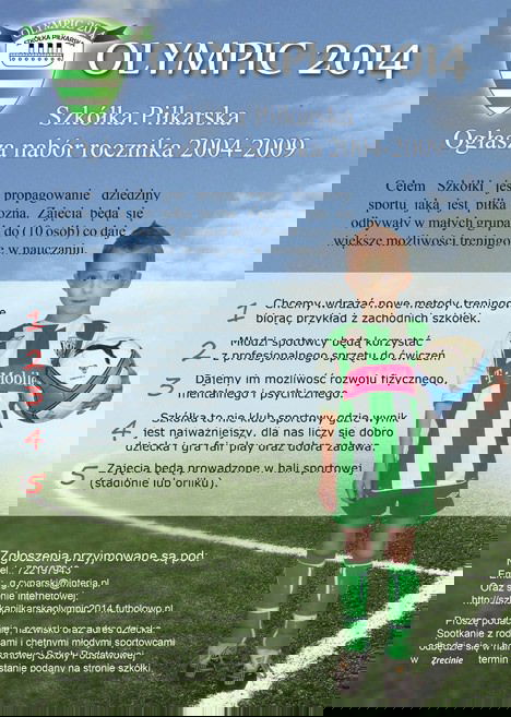 Szkółka piłkarska zaprasza na trening