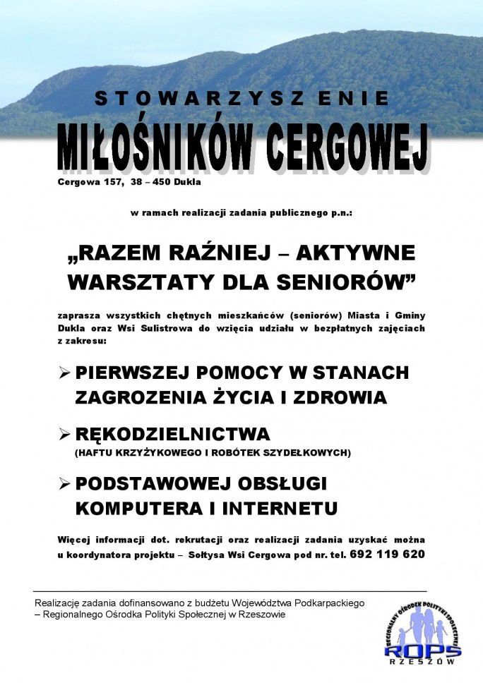 Bezpłatne zajęcia dla seniorów z Sulistrowej