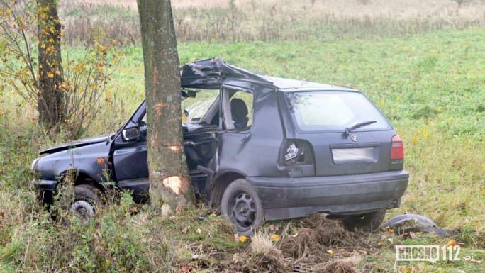 Golf uderzył w drzewo