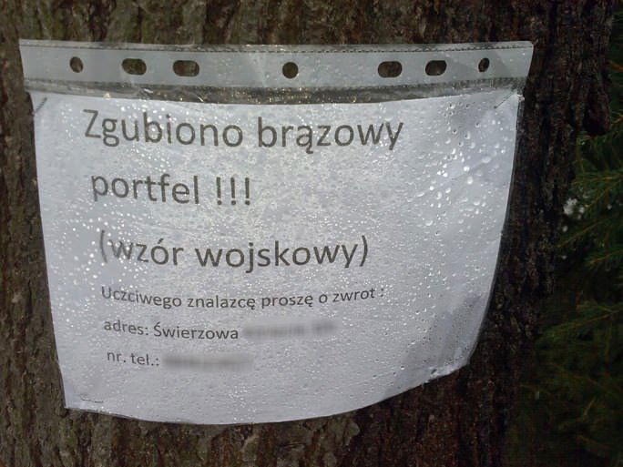 Kto znalazł portfel?