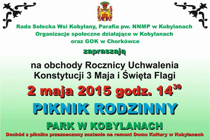 Piknik Rodzinny w Kobylanach - zaproszenie