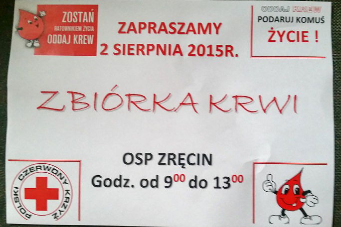 W Zręcinie znów "poleje się krew". Honorowi dawcy zapraszają
