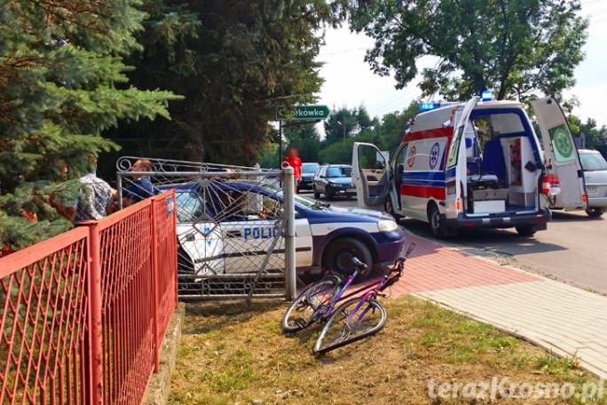 Potrącenie rowerzysty w Zręcinie