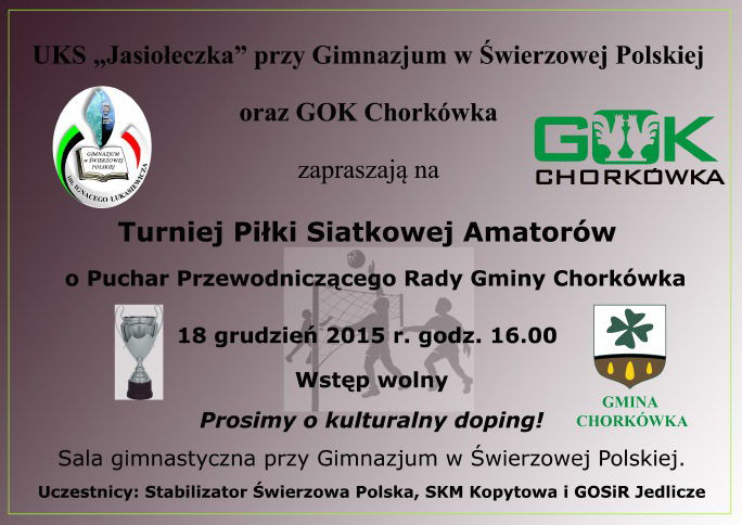 W piątek Turniej Piłki Siatkowej