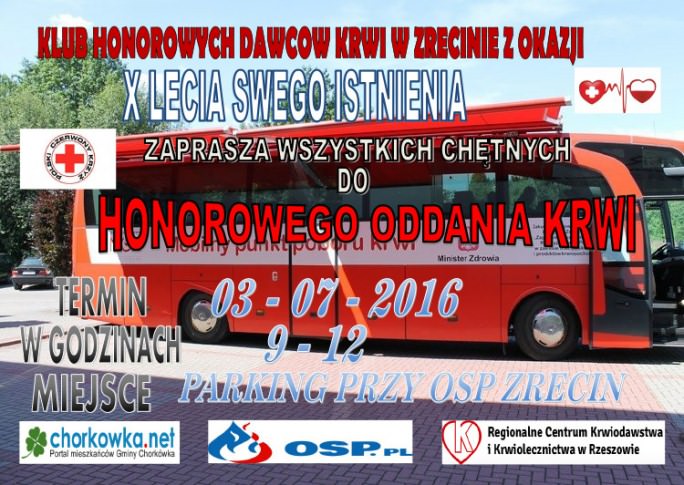 Zbiórka krwi z Zręcinie