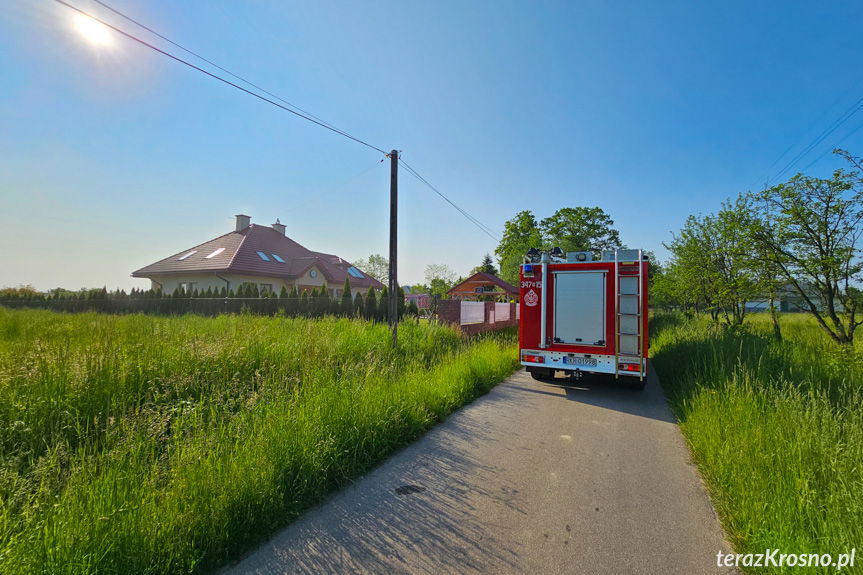 Pożar budynku w Zręcinie