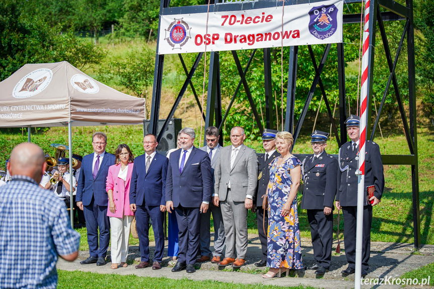 Uczestnicy jubileuszu OSP Draganowa