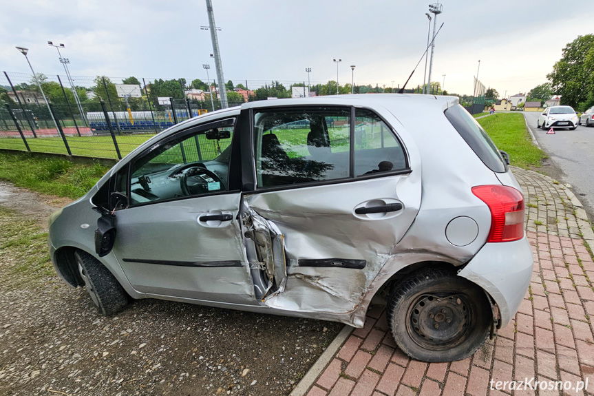 Kolizja samochodów w Chorkówce