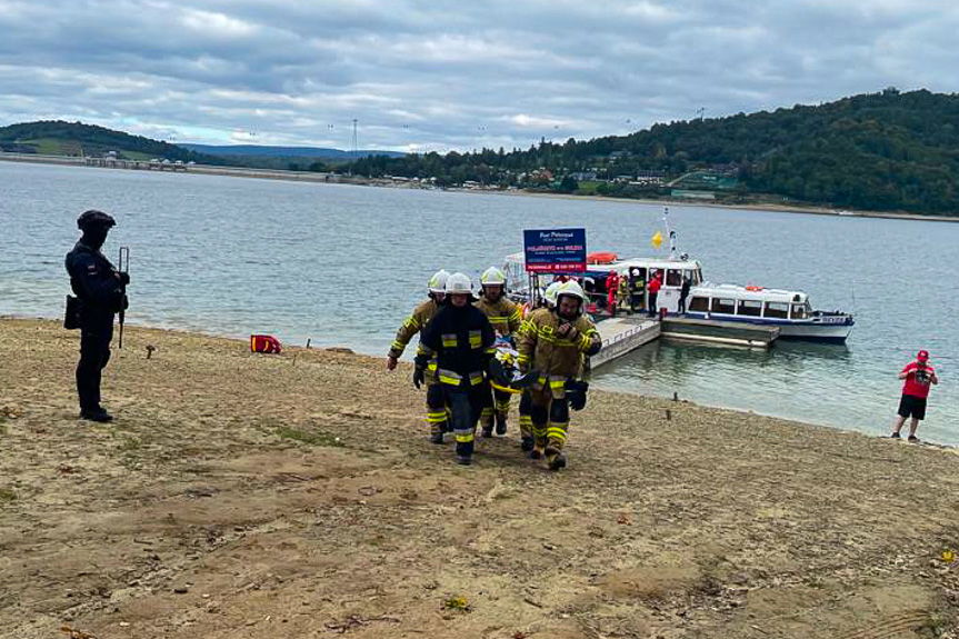 ćwieczenis służb na Solinie