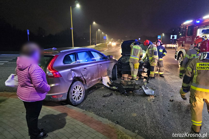 Zderzenie dwóch samochodów