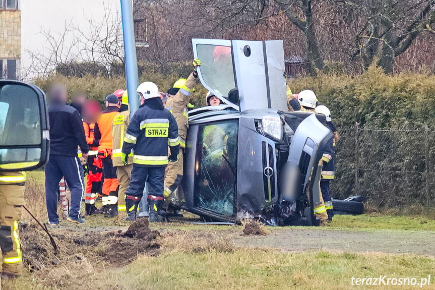Wypadek na granicy Krosna i Dobieszyna