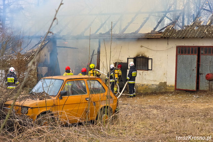 Kopytowa. Pożar budynku gospodarczego