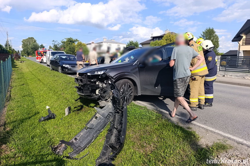 Wypadek w Świerzowej Polskiej. Zderzenie trzech samochodów
