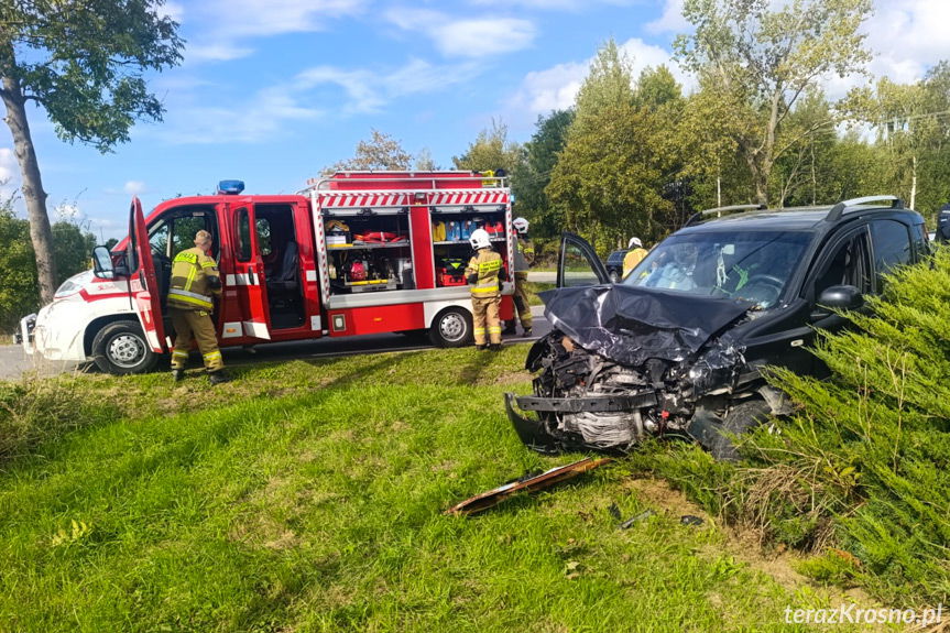 Zderzenie dwóch aut w Bóbrce