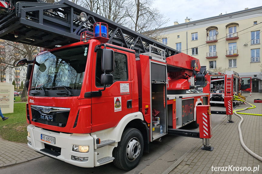 Pożar mieszkania w Krośnie