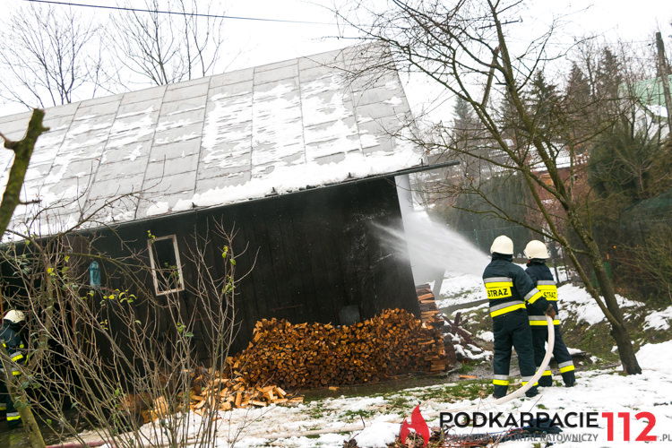 Pożar budynku gospodarczego w Chorkówce