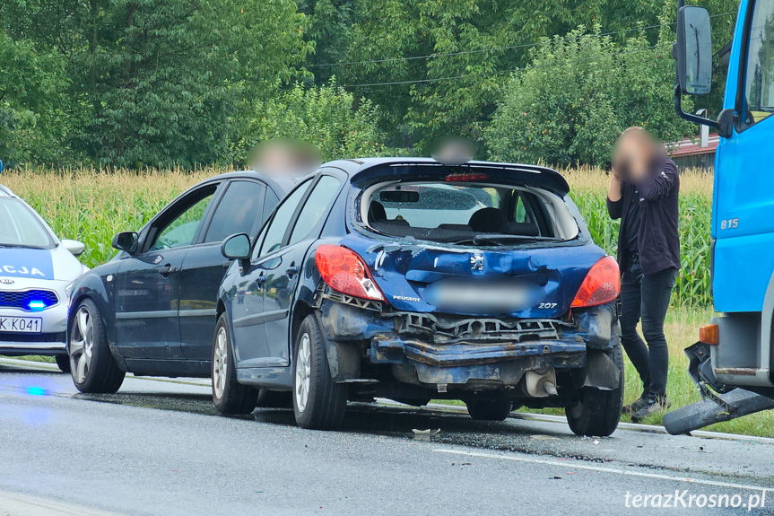 Bajdy. Zderzenie trzech samochodów