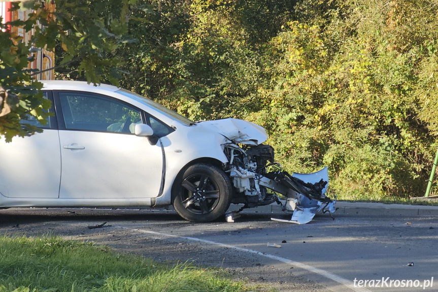 Zderzenie trzech samochodów w Wietrznie