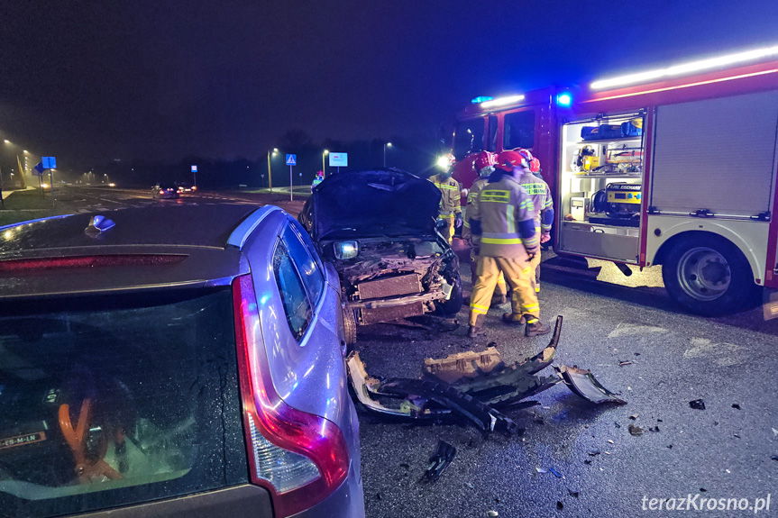 Zderzenie dwóch samochodów