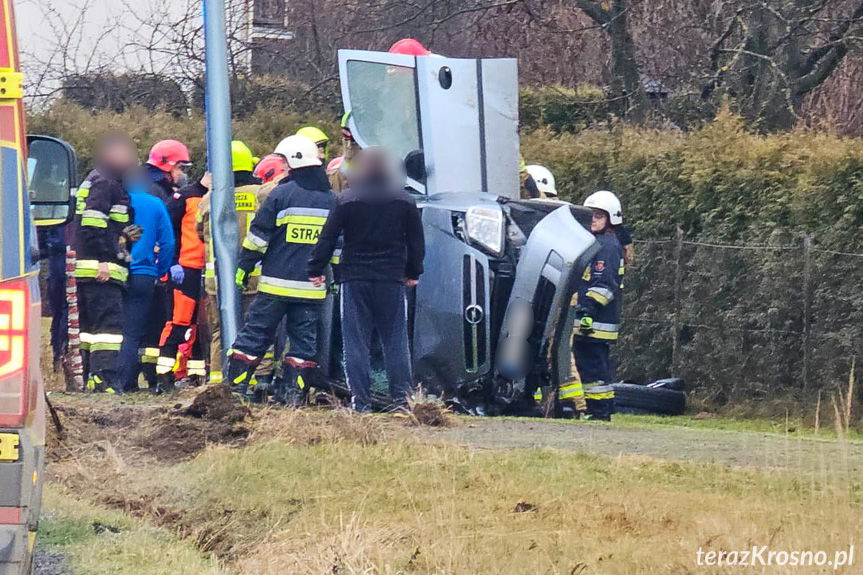 Wypadek na granicy Krosna i Dobieszyna