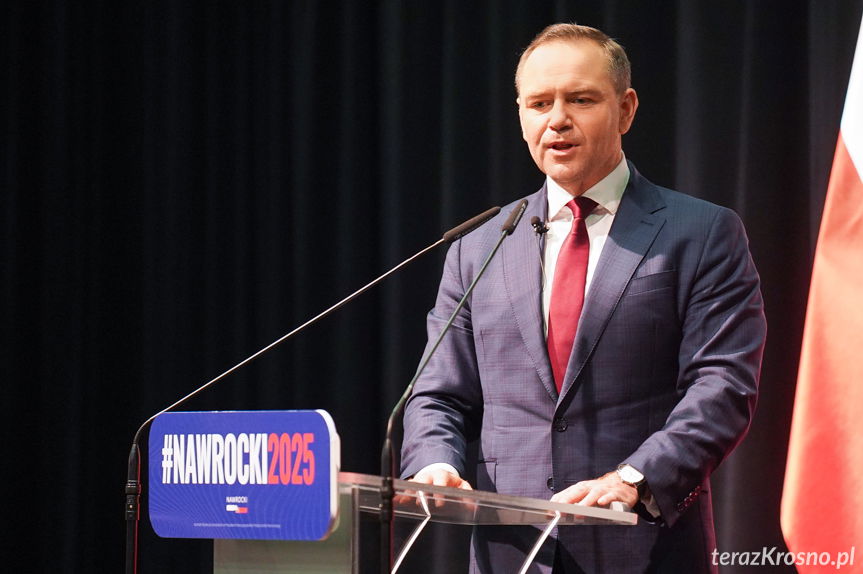 Karol Nawrocki w Krośnie. "Nie pozwolimy na to, aby Donald Tusk zainstalował w Pałacu Prezydenckim Rafała Trzaskowskiego"