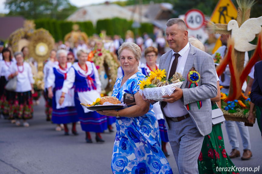 Dożynki Gminne w Faliszówce - przejście do kościoła
