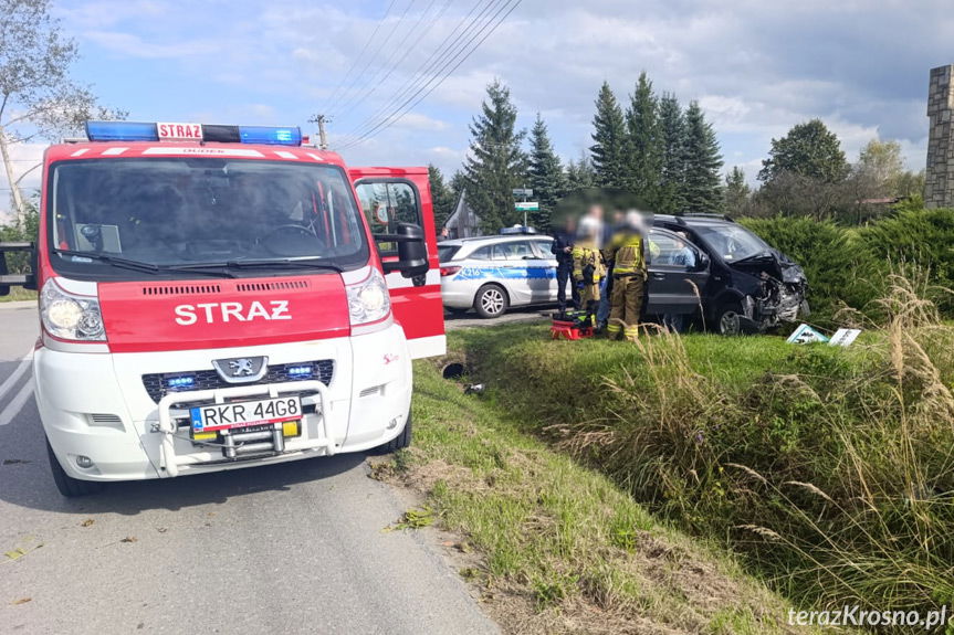 Zderzenie dwóch aut w Bóbrce