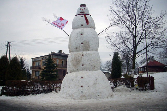 Ogromny bałwan w Faliszówce