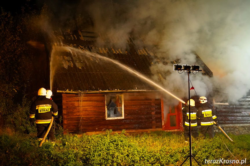 Pożar pustostanu w Poraju