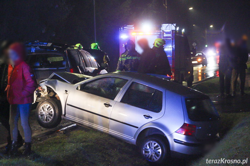 Zderzenie cadillaca z volkswagenem w Posadzie Górnej