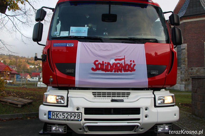 Pożar w budynku plebanii w Lubatowej