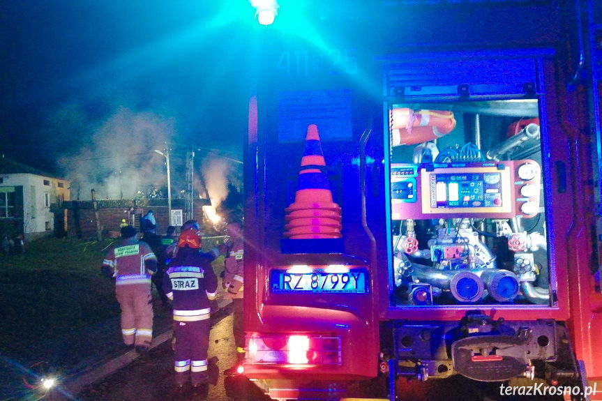 Pożar budynku w Bukowie