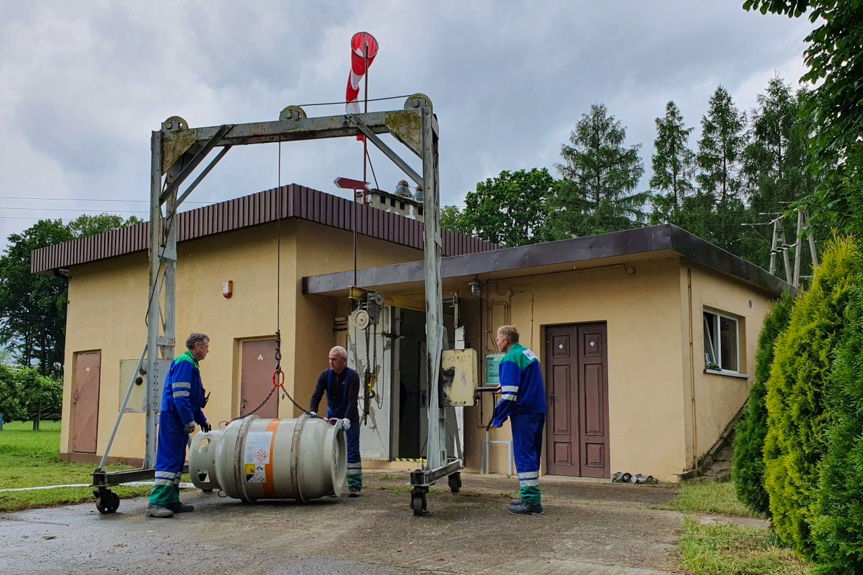 Wyciek chloru na ujęciu "Jasiołka" w Szczepańcowej 